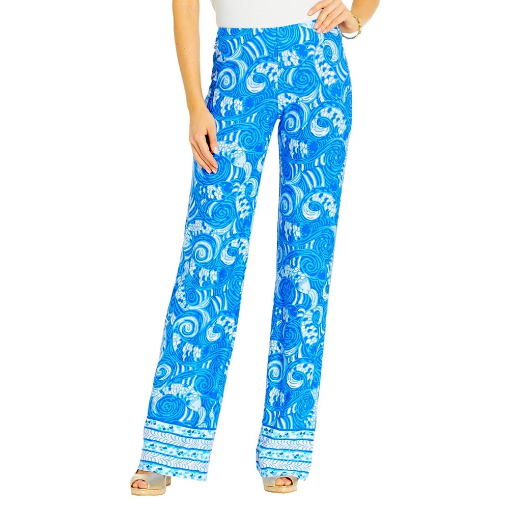 Lilly Pulitzer Georgia May Palazzo Pants Blue and White Size XS